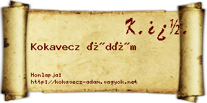 Kokavecz Ádám névjegykártya